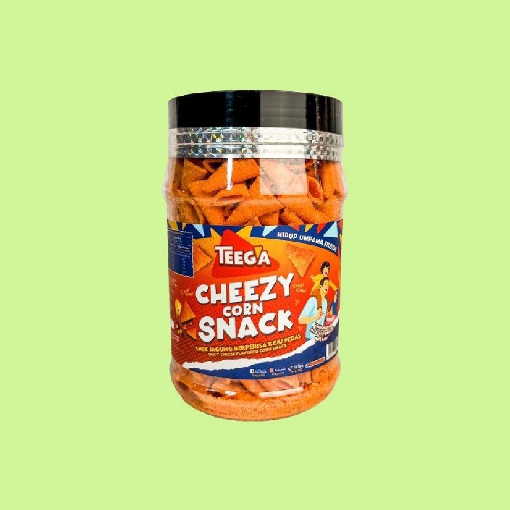 Teega Cheezy Cornsnacks Bottle